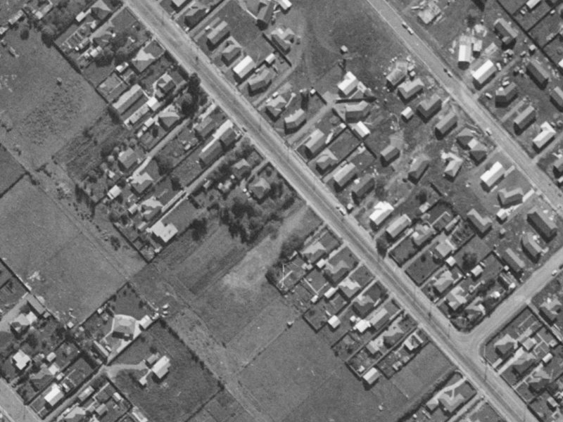 82 Brynley Street from the air, 1970-1974
