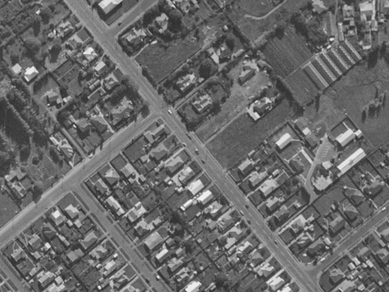 164 Edinburgh Street from the air, 1970-1974