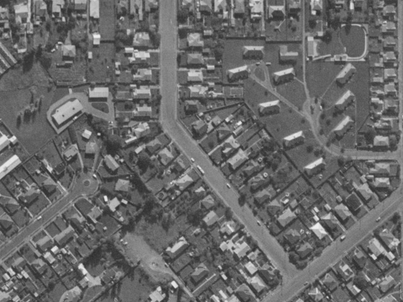 34 Hillier Place from the air, 1970-1974