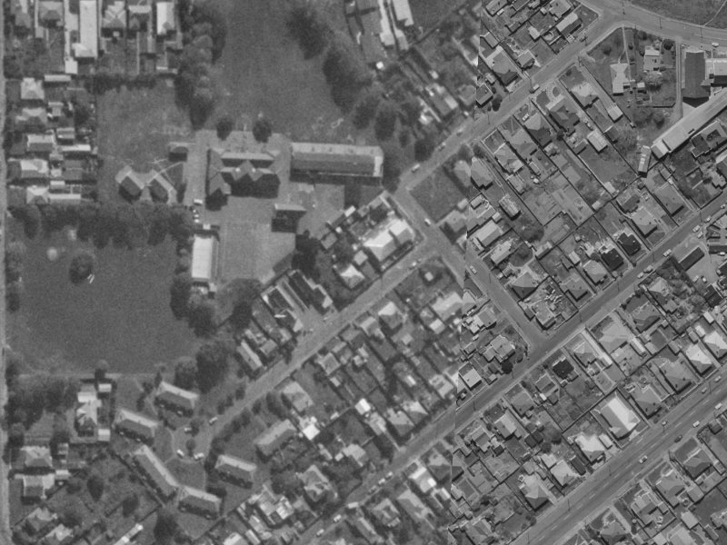 6 Willard Street from the air, 1970-1974