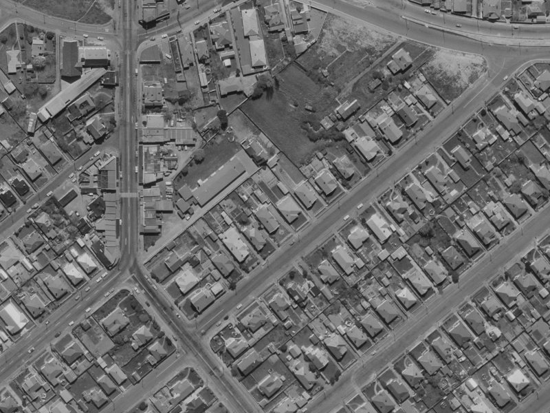 19 Bolton Avenue from the air, 1970-1974