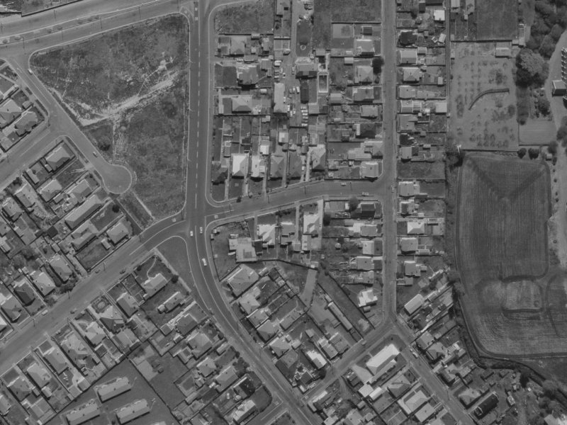Deyell Crescent from the air, 1970-1974