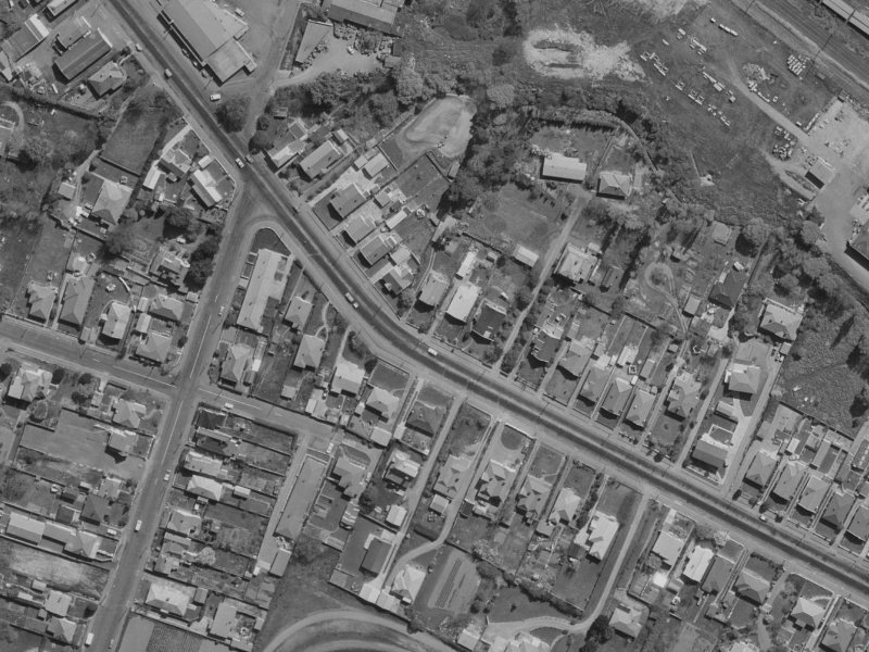 37 Opawa Road from the air, 1970-1974