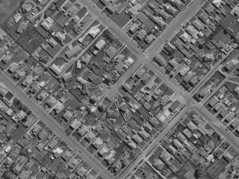 1 Finlay Place from the air, 1970-1974
