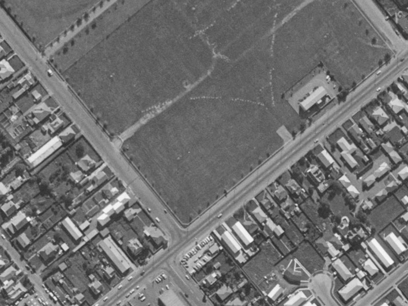41 Cardigan Bay Place from the air, 1970-1974