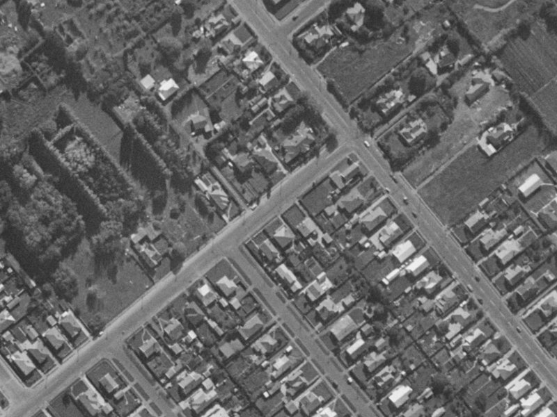 158 Edinburgh Street from the air, 1970-1974