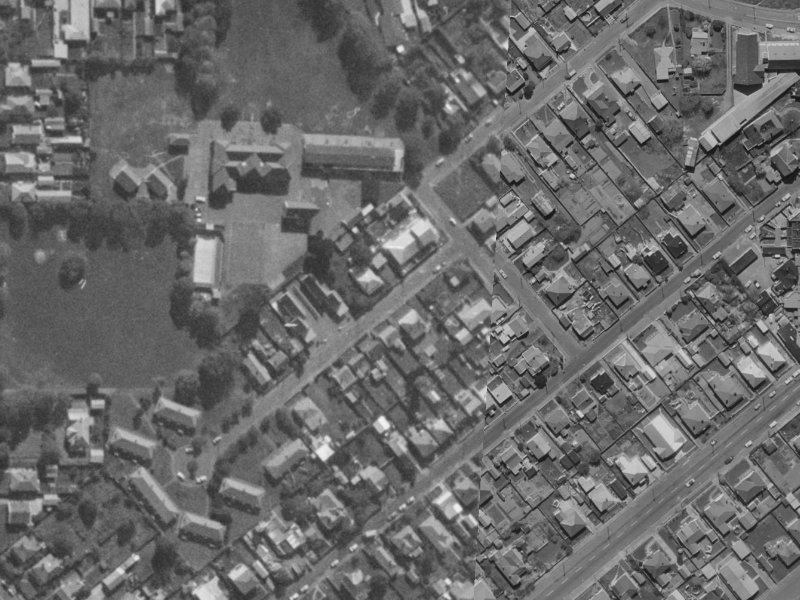 22 Willard Street from the air, 1970-1974