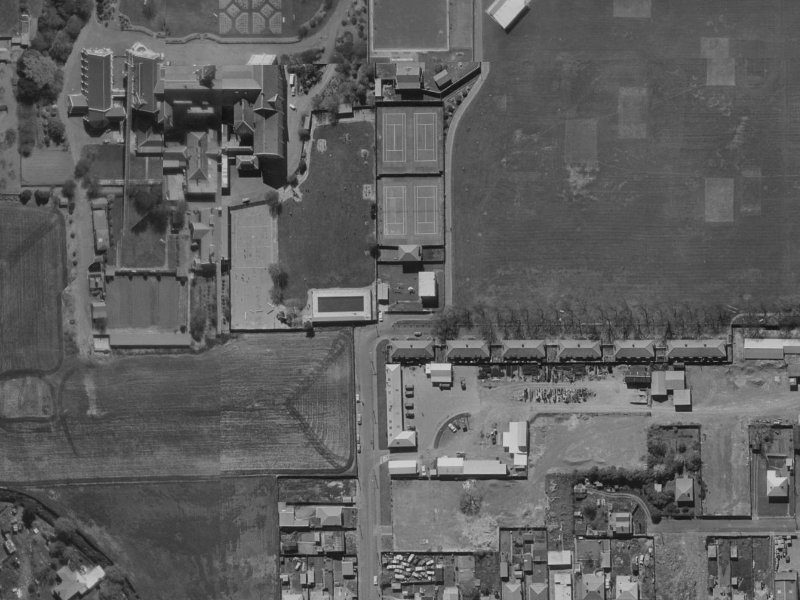 12 Holy Family Ct from the air, 1970-1974