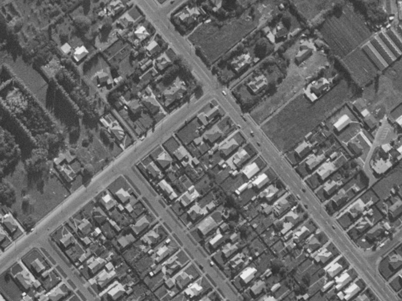 158A Edinburgh Street from the air, 1970-1974
