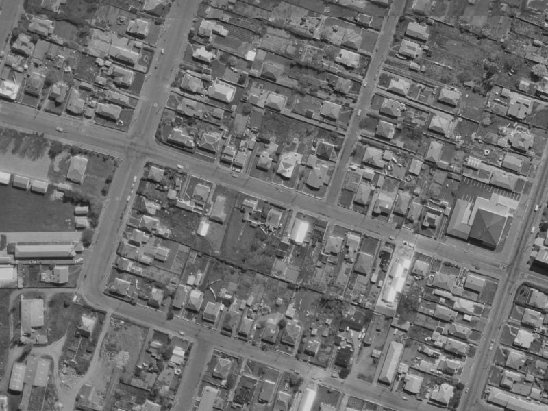 188 Hastings Street East from the air, 1970-1974
