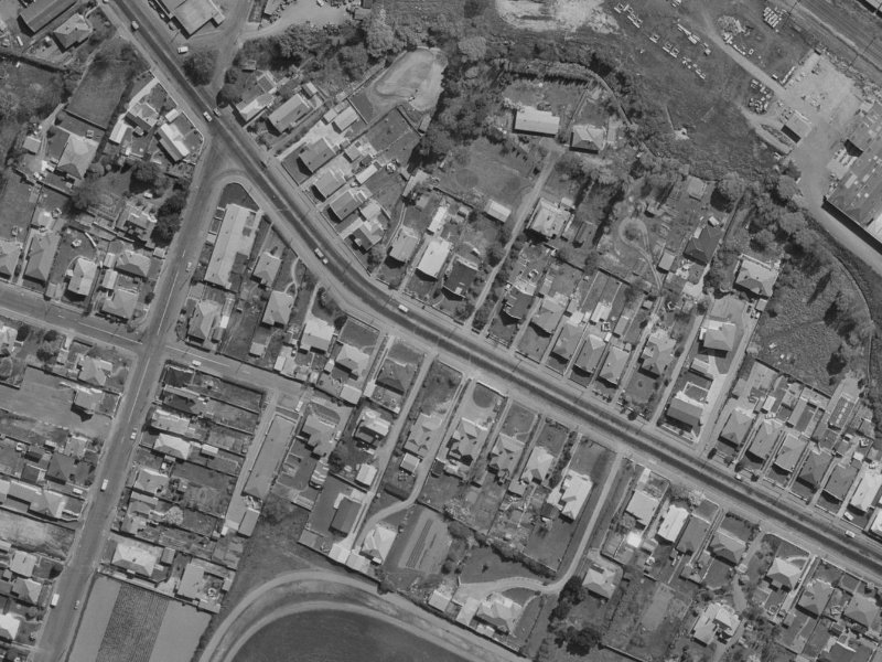 46 Opawa Road from the air, 1970-1974