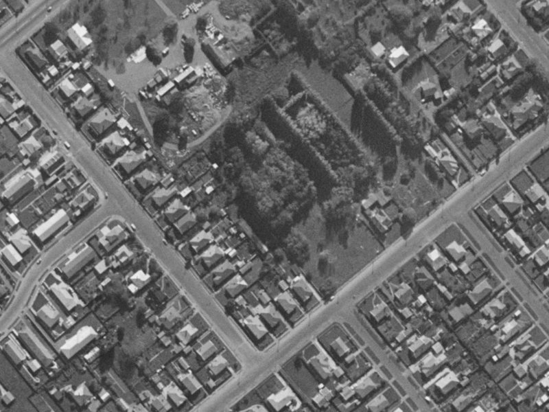 7 Leith Place from the air, 1970-1974