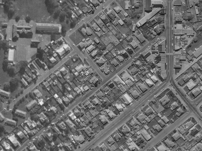 1 Somerset Crescent from the air, 1970-1974