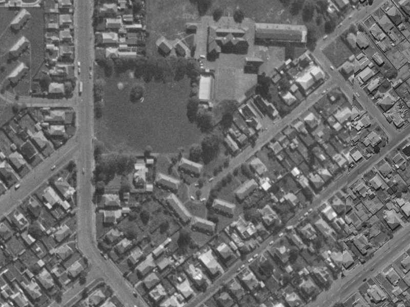67 Willard Street from the air, 1970-1974