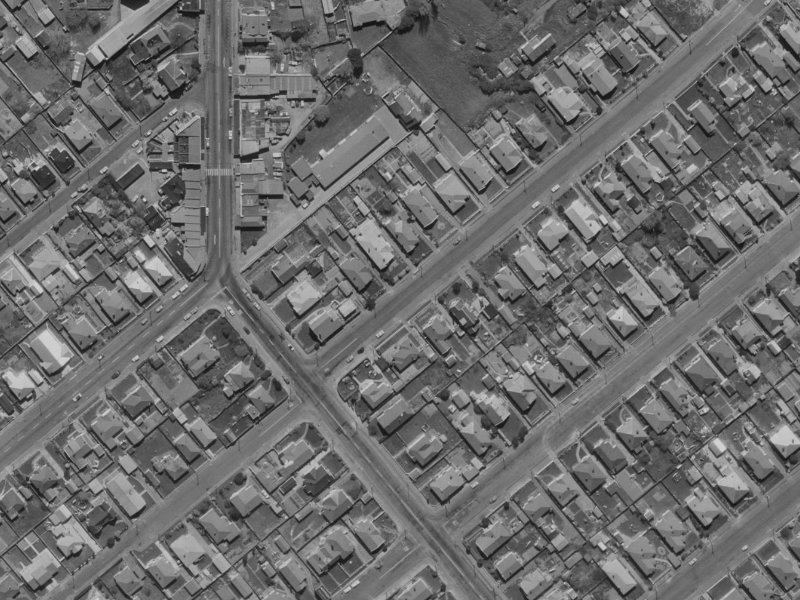12 Bolton Avenue from the air, 1970-1974