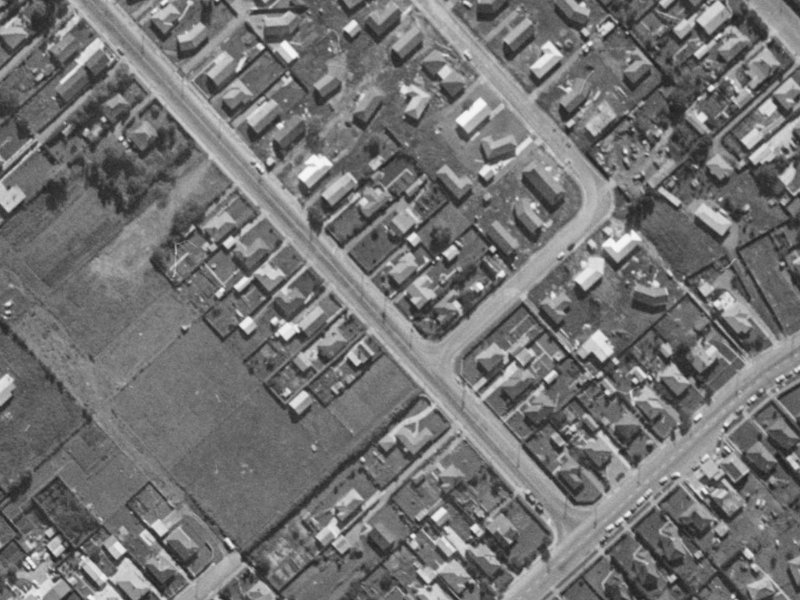 107A Brynley Street from the air, 1970-1974