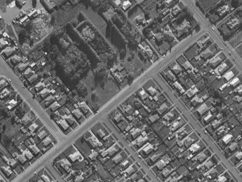 135A Edinburgh Street from the air, 1970-1974