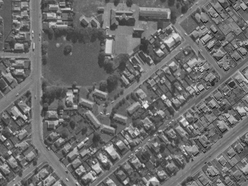 25 Willard Street from the air, 1970-1974