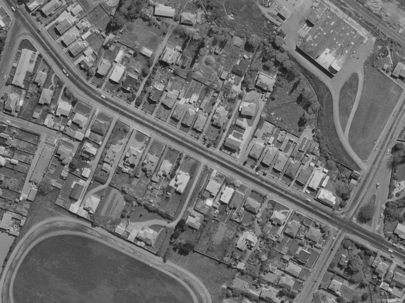 53 Opawa Road from the air, 1970-1974