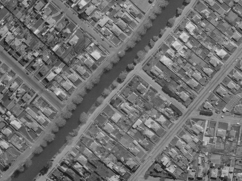 54 Clarendon Terrace from the air, 1970-1974