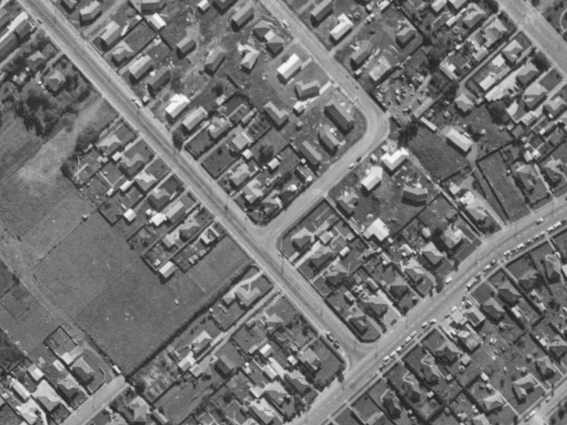 111 Brynley Street from the air, 1970-1974