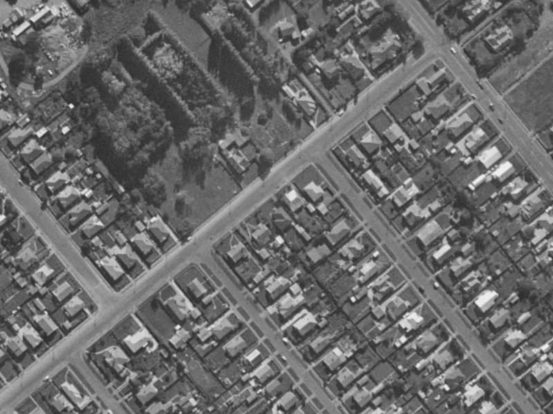 148 Edinburgh Street from the air, 1970-1974