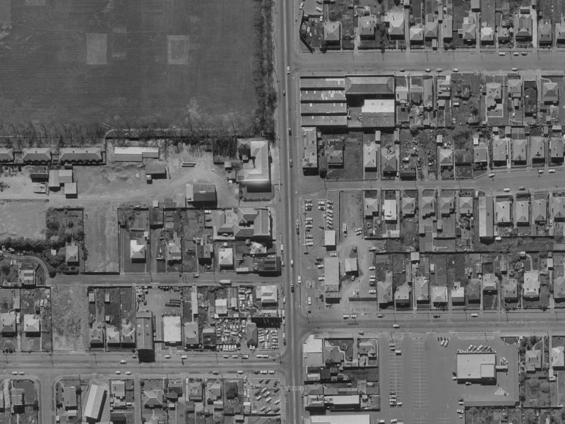 Colombo Street from the air, 1970-1974
