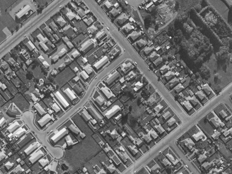 17A Nairn Street from the air, 1970-1974