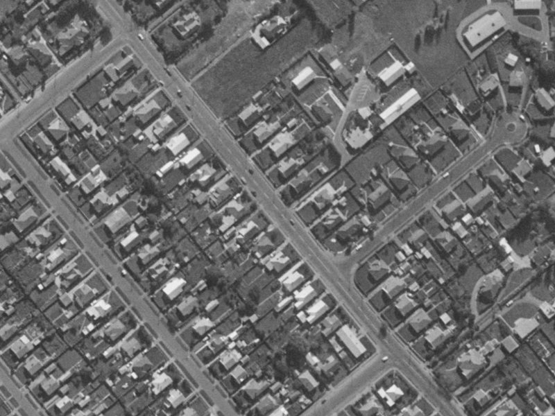 447A Barrington Street from the air, 1970-1974