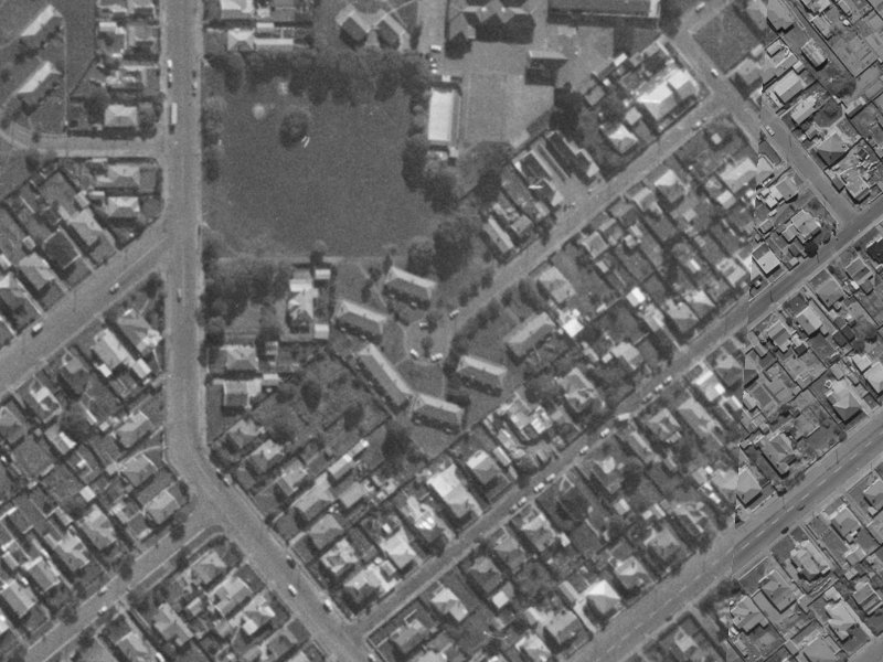 35 Willard Street from the air, 1970-1974