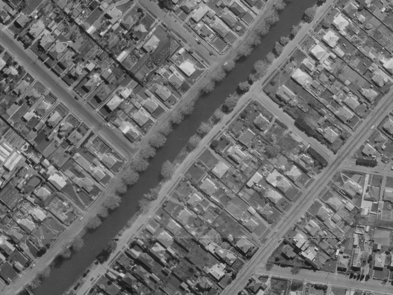 59 Clarendon Terrace from the air, 1970-1974