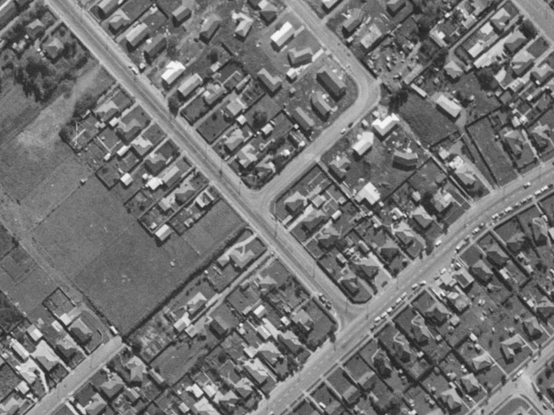 113 Brynley Street from the air, 1970-1974