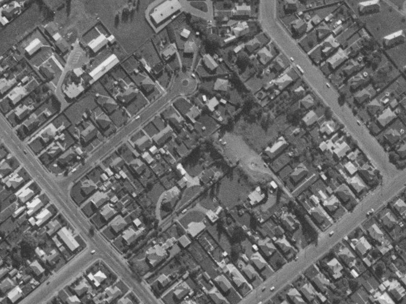 408A Barrington Street from the air, 1970-1974