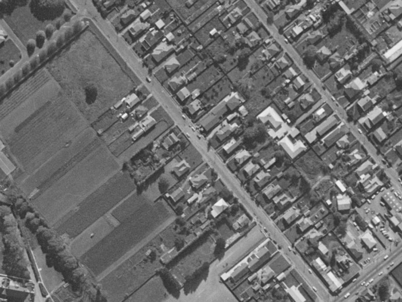 28 Sylvan Street from the air, 1970-1974