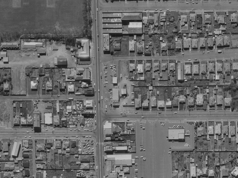 290b Colombo Street from the air, 1970-1974