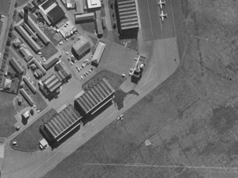 63-65 Corsair Drive from the air, 1970-1974