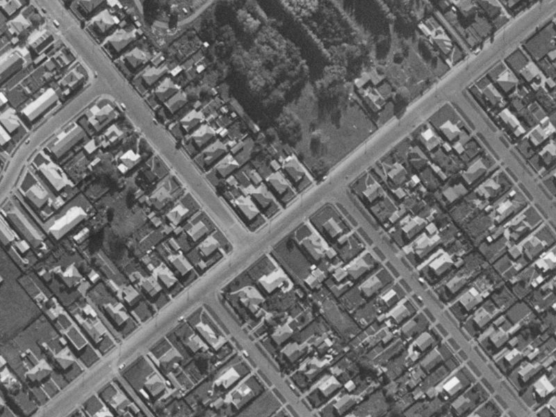 127 Edinburgh Street from the air, 1970-1974