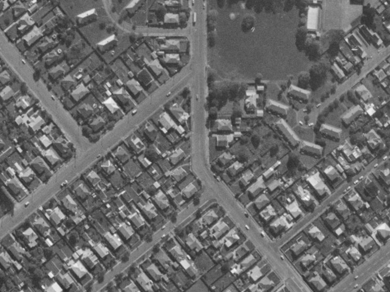 163 Simeon Street from the air, 1970-1974