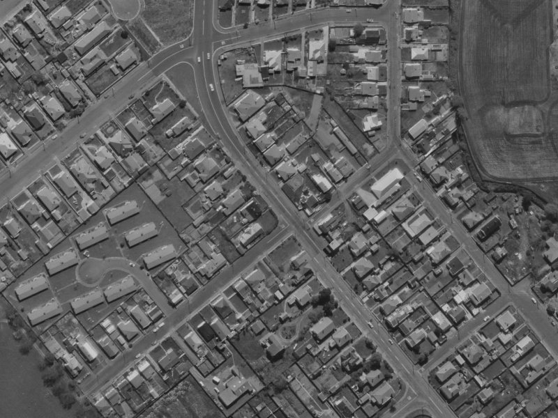 145-147 Strickland Street from the air, 1970-1974