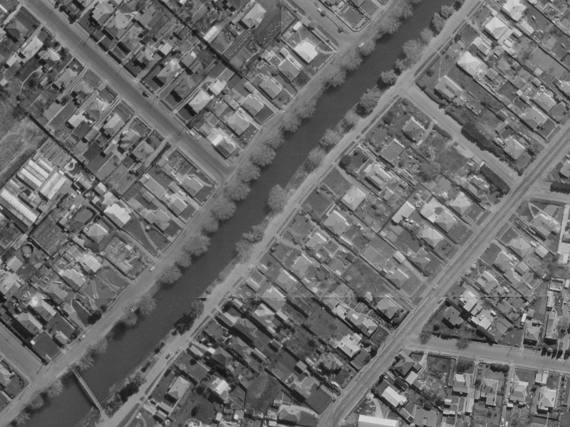 65 Clarendon Terrace from the air, 1970-1974