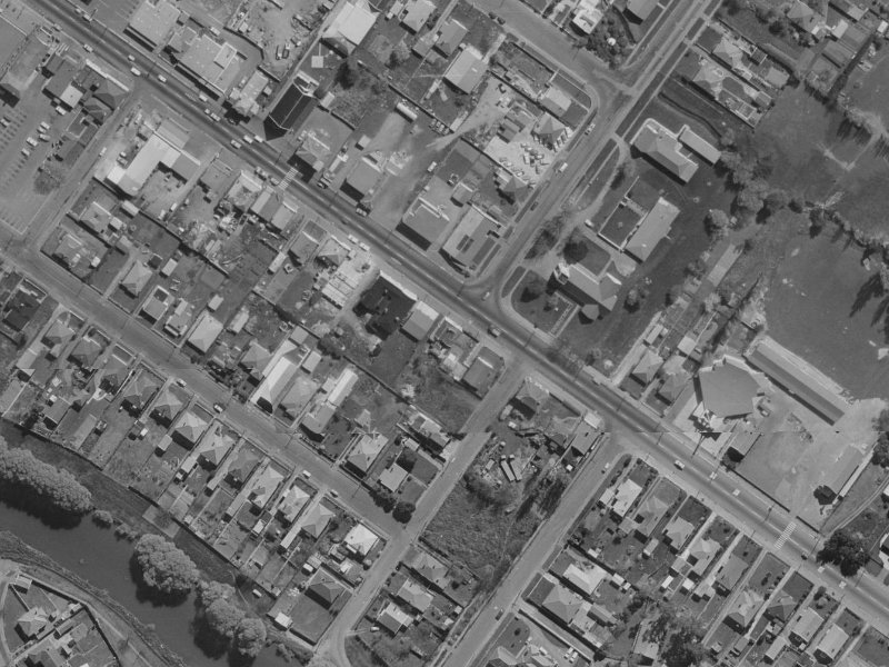 642 Ferry Road from the air, 1970-1974
