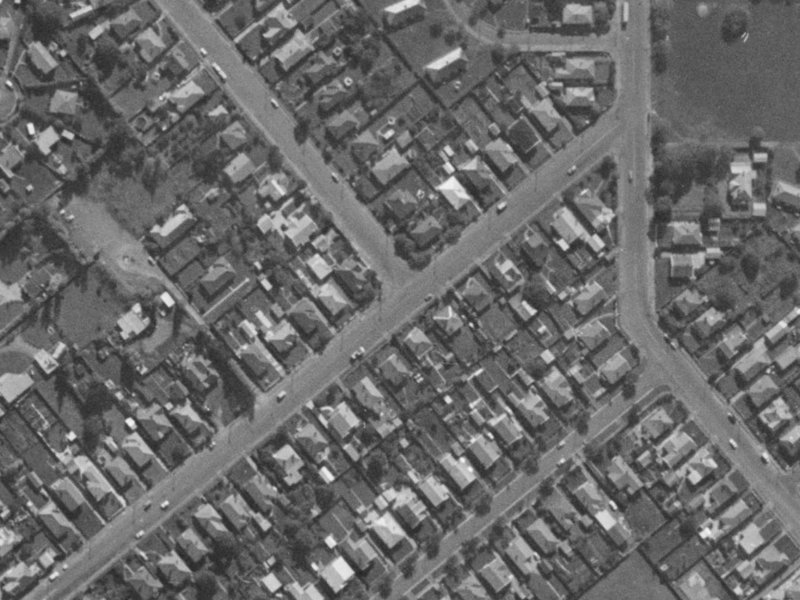 1 Hillier Place from the air, 1970-1974