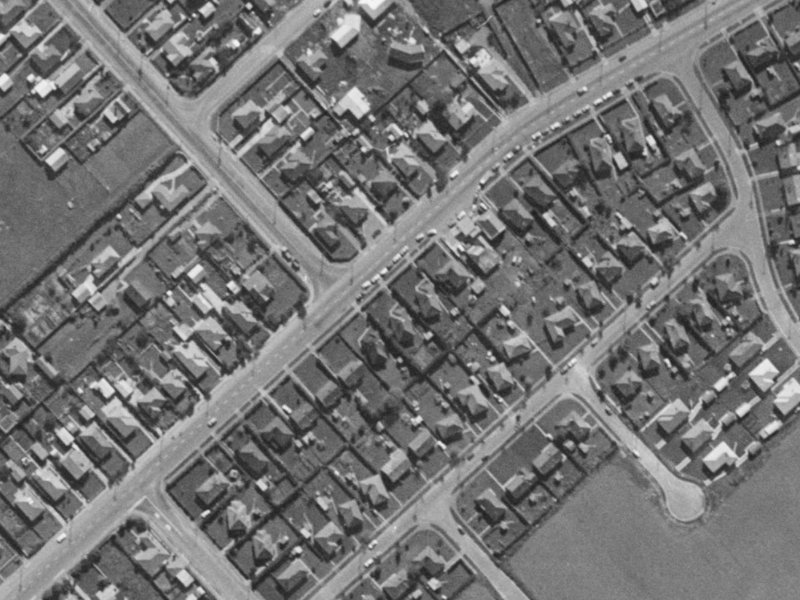 105 Springs Road from the air, 1970-1974