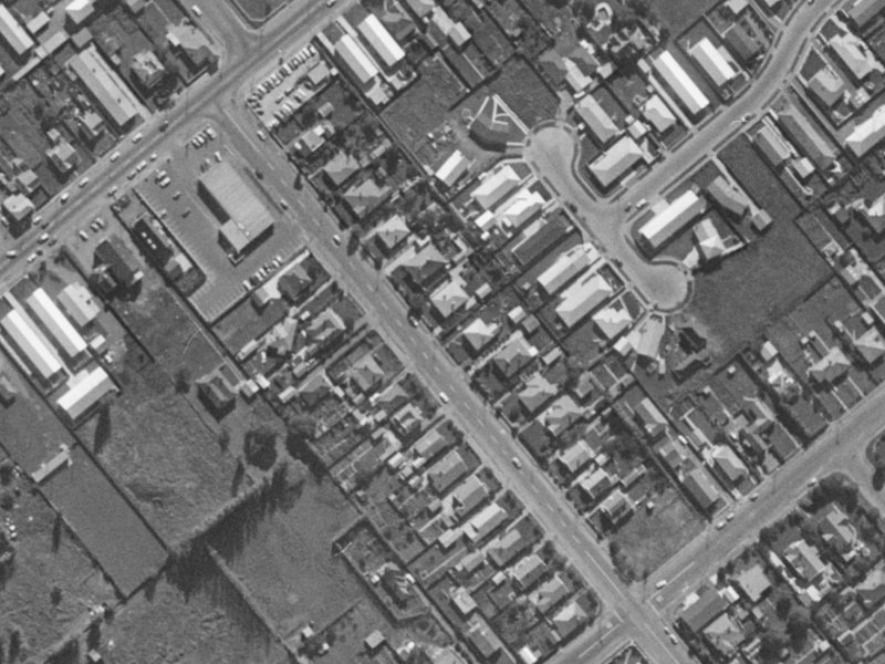 356 Lyttelton Street from the air, 1970-1974