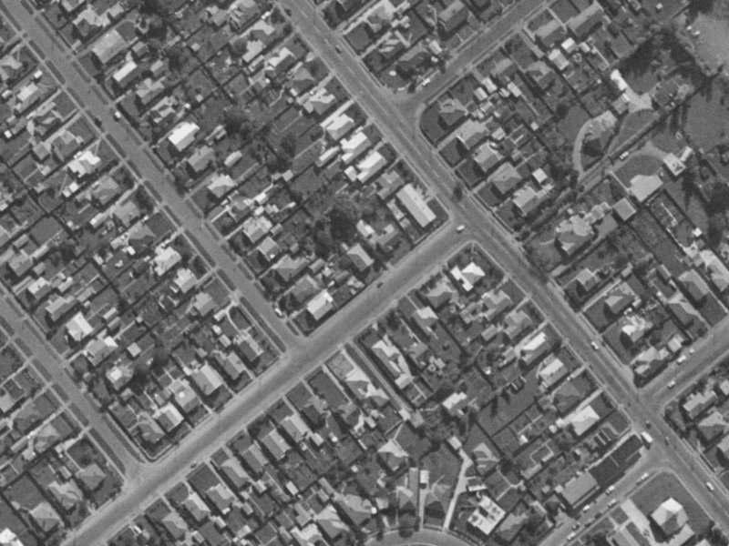 149B Neville Street from the air, 1970-1974