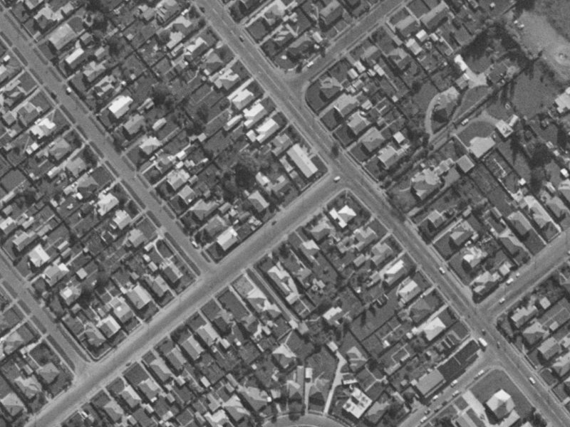 151A Neville Street from the air, 1970-1974