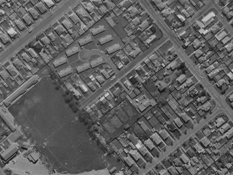 25D Manhire Street from the air, 1970-1974