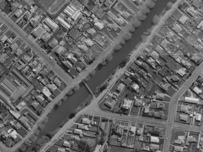 104 Richardson Terrace from the air, 1970-1974