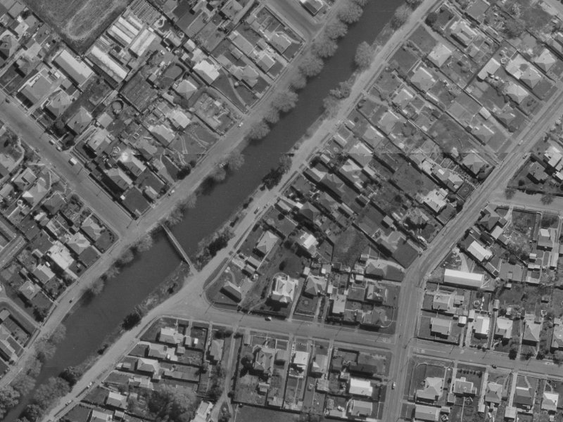 89 Clarendon Terrace from the air, 1970-1974