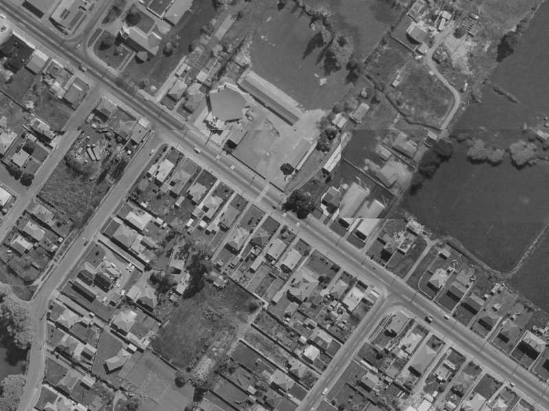 745 Ferry Road from the air, 1970-1974
